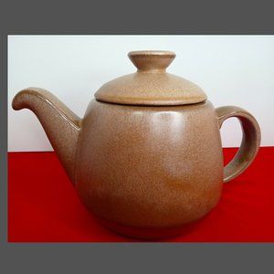 Frankoma Pottery Teapot With Lid Plainsman Brown 6.5" Tall Brown Vintage